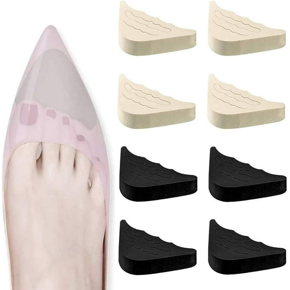 Toe Inserts for Shoes Too Big, 4 Pairs Shoe Inserts for Women Men, Foam Toe Filler, Shoe Fitters