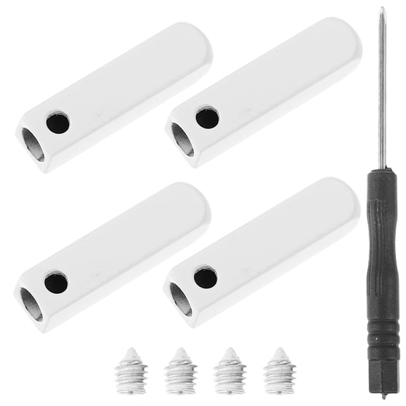CHICHUMID White Metal Tips Zinc Alloy Shoe Accessories for Runners, Replacement Set