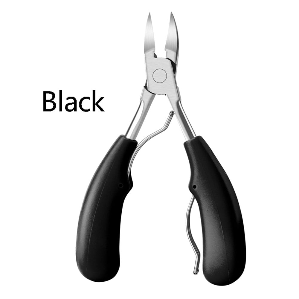 FERYES Toenail Clippers for Thick,Fungal or Ingrown Toenails - Large Handle Toenail  Cutters, Podiatrist Recommended 4R13 Stainless Steel Nail Clippers - BLACK