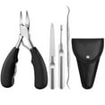 thumbnail image 1 of DUAIU Toenail Clippers 4-Piece Kit - Stainless Steel Ingrown Nail Clippers for Thick Toenails, Sharp Curved Blade Pedicure Tool with Dead Skin & Dirt Remover - Professional Nail Care Set, 1 of 7