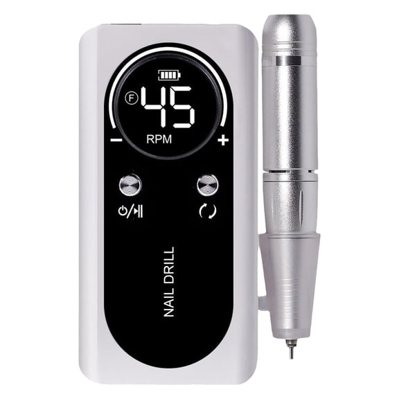 Toe Nail Grinder for Thick Toenails Nail Buffer 100/180 Electric Nail File for Toenails Portable Nail Drill 45000 Rechargeable Electric Nail File Machine E File For Acrylic Gel Removing Cordless