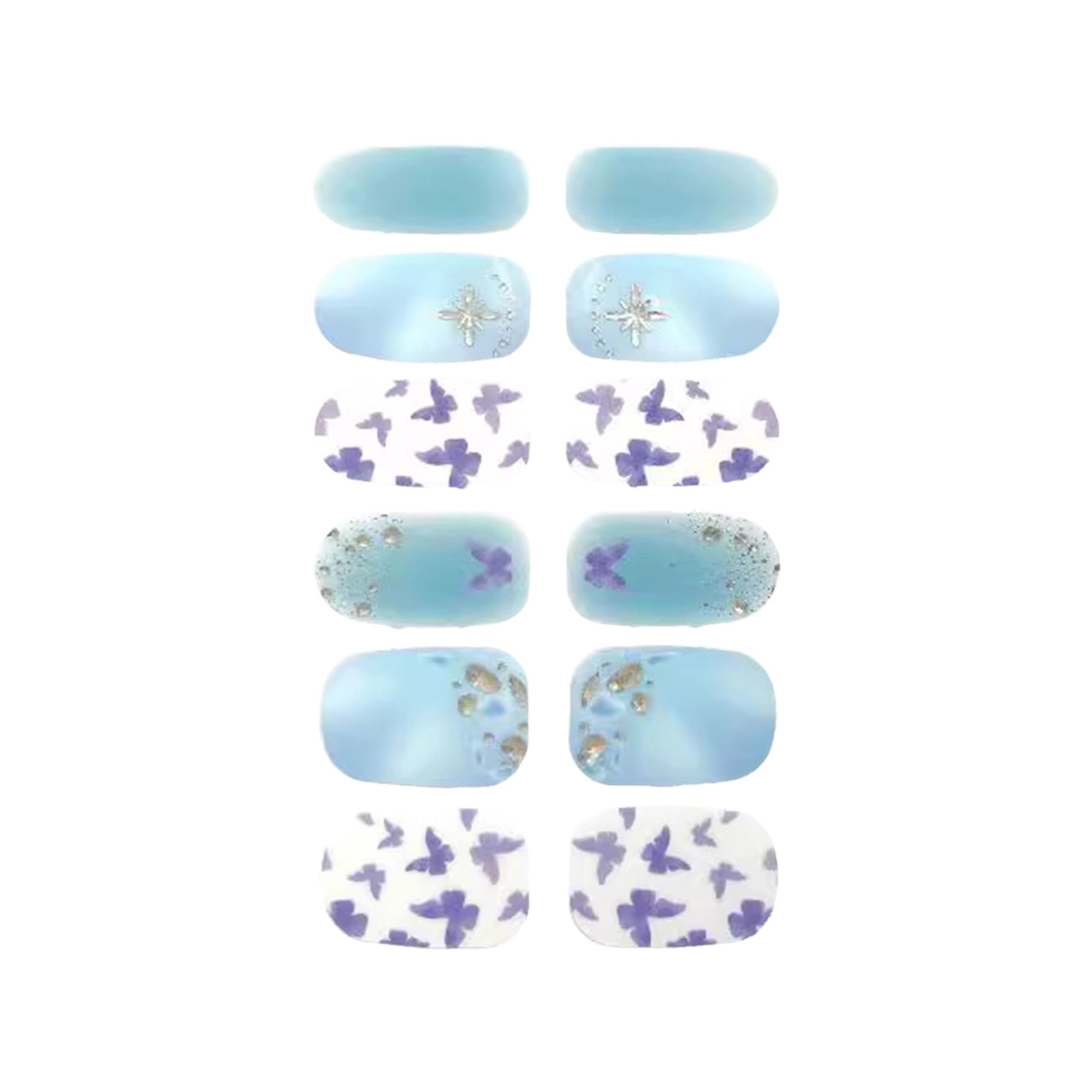 Toe Nail Stickers Full Nail Wraps Self Polish Stickers Flowers Star