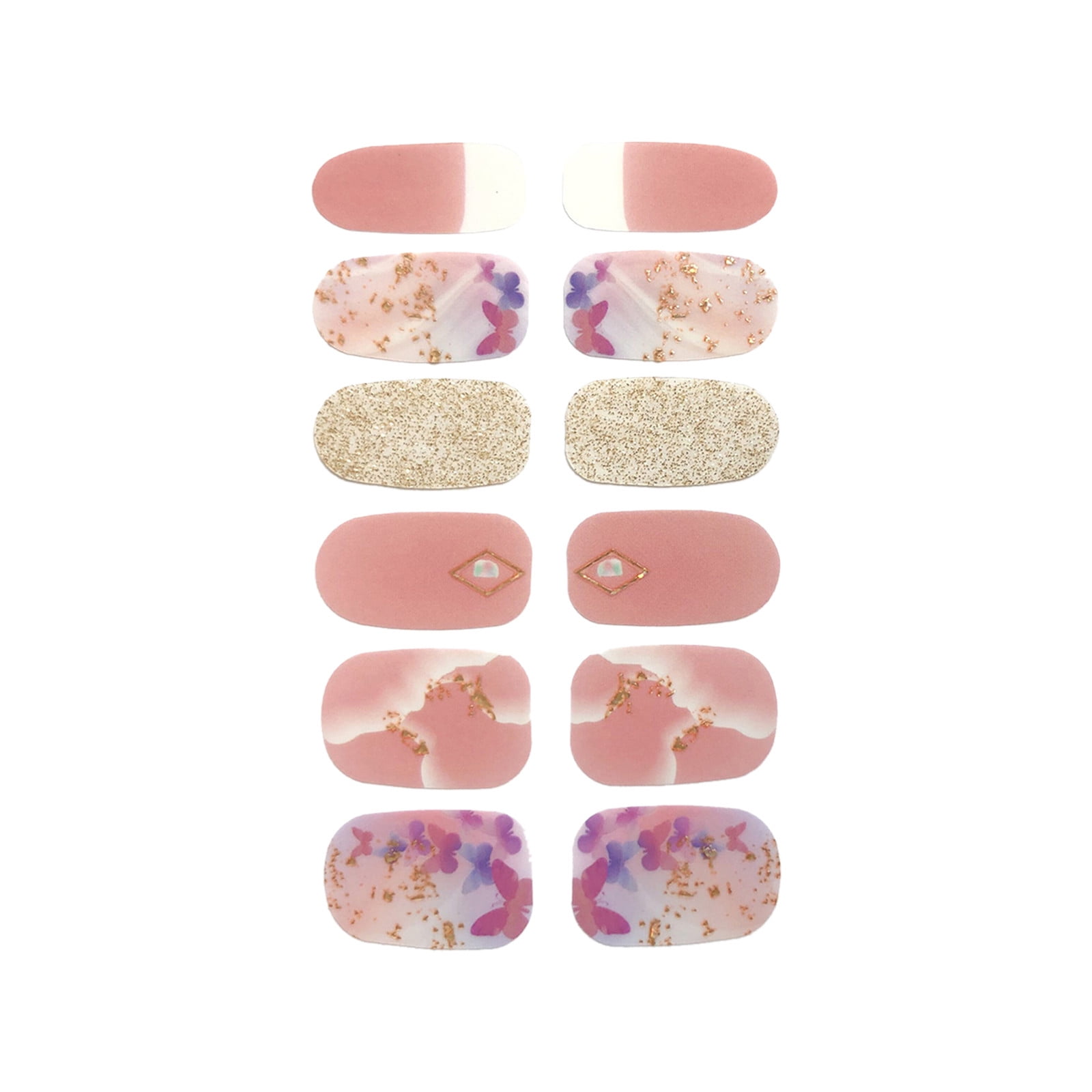 Toe Nail Stickers Full Nail Wraps Self Polish Stickers Flowers Star