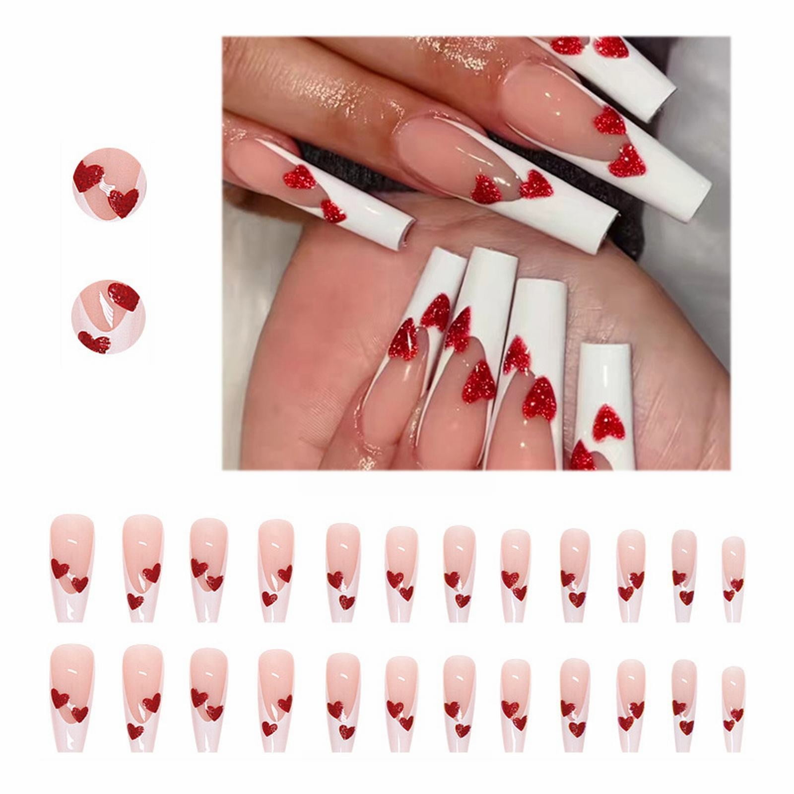 on Toe Nails Coffin Long Ballerina Coffin Nails Stick on Acrylic Nails for Kids Nail Form Stickers Coffin Little Girls Nails Clear Finger Nail Tips Long Acrylic for Nails on Nails