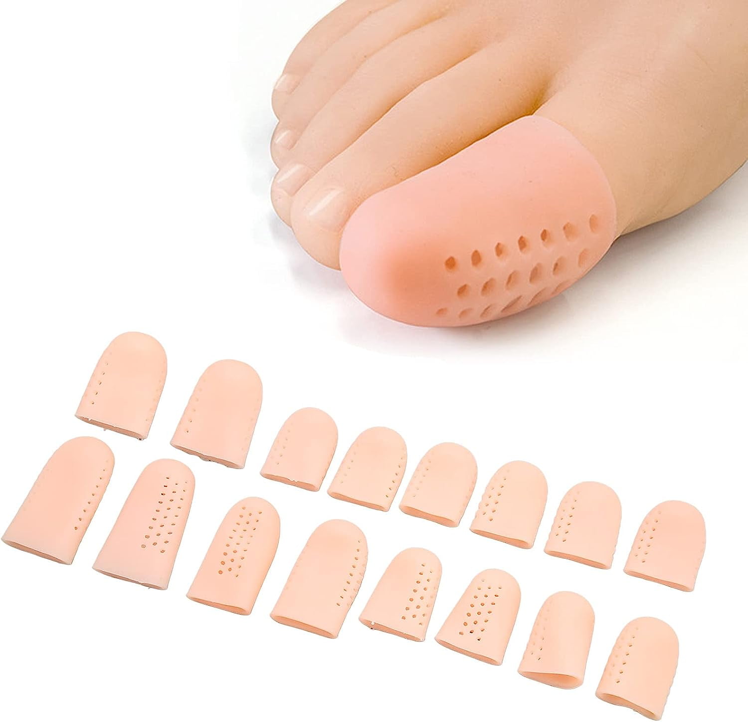 Toe Protectors, Silicone Toe Cot Soft Wear Resistant Hole Design ...