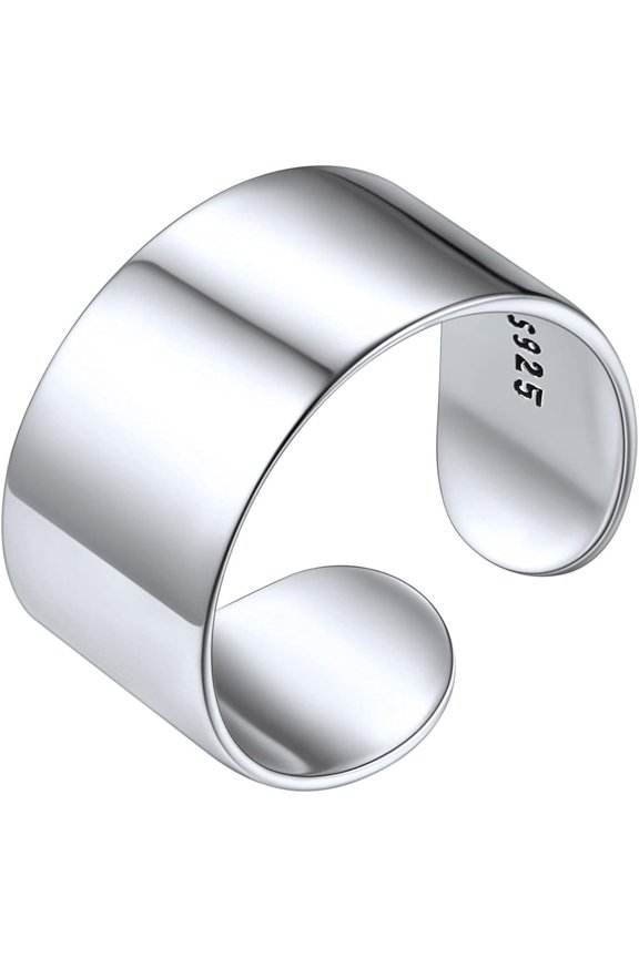 Toe Ring, Chic 925 Stamped Toe Ring, Band/Leaf Toe Ring, Sterling Silver Open Adjustable Toe Ring Set, Adjustable Pinky Rings