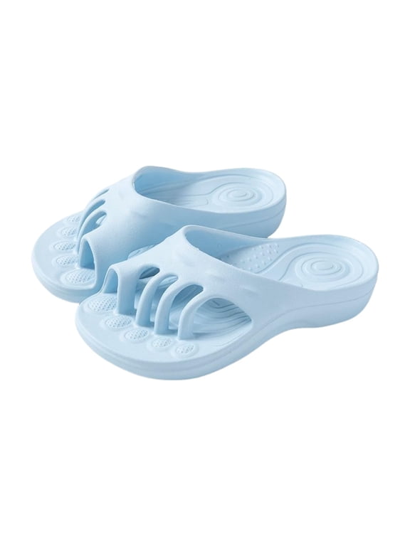 Toe Separating Arch Support Sandals Slippers for Women, Non-Slip Summer Recovery Slides for Indoor Home, Pedicure Salon & Outdoor Beach Pool