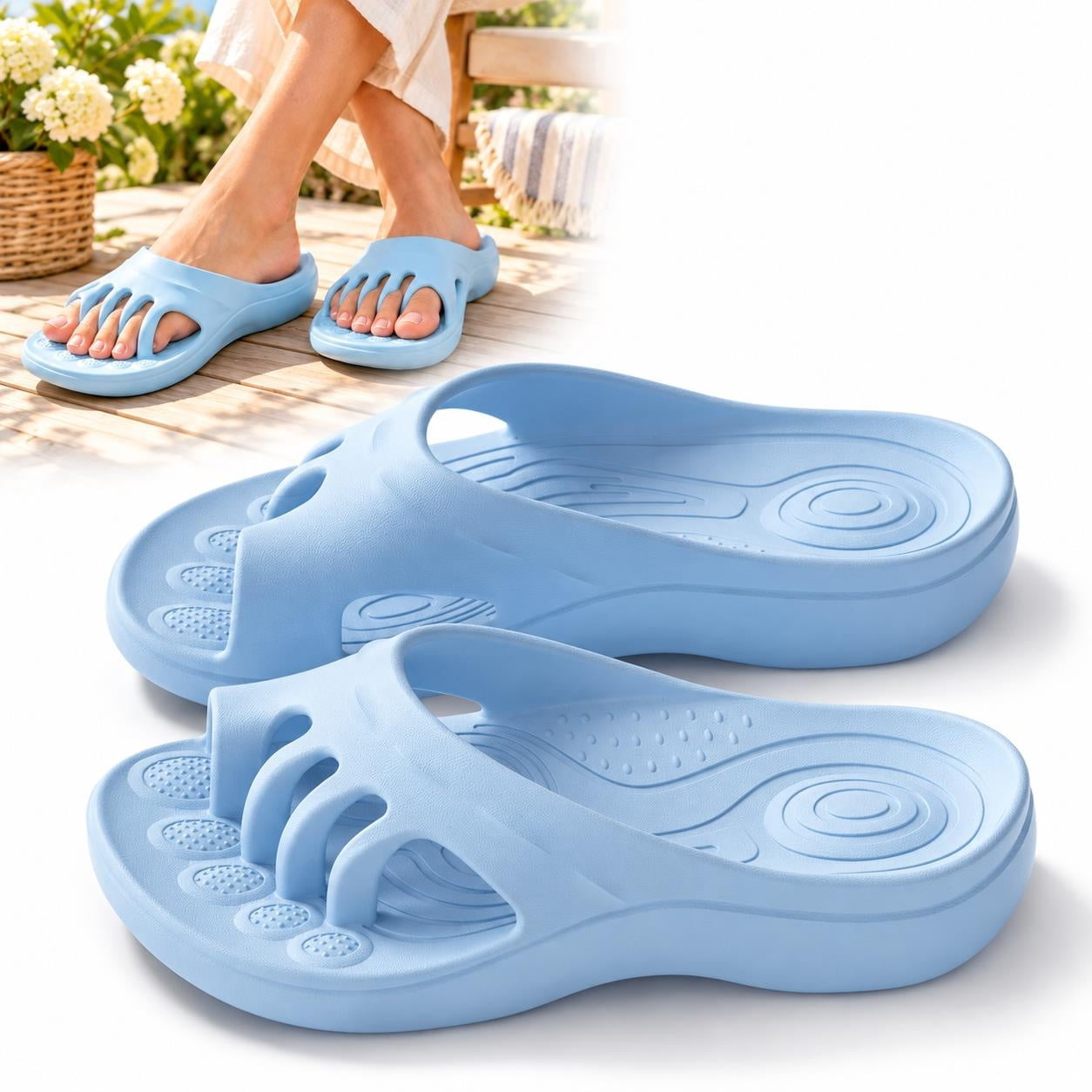 Craft Seperator Toe Separating Sandals for Women & Men, Arch Support Toe Separator ...