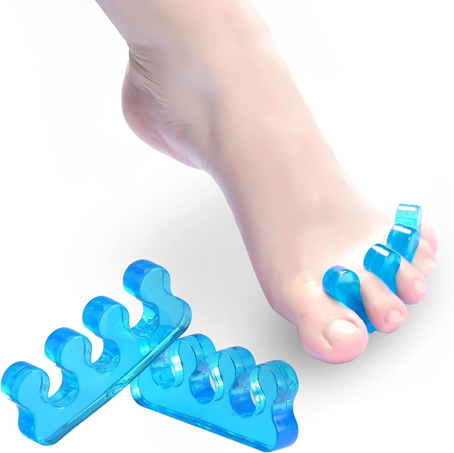Toe Separator 2 Packs Silicone Bunion Pads for Overlapping Toes