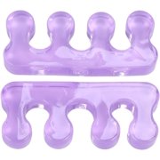 2 PCS Toe Separators, Purple Soft Silica Gel Toe Stretchers Straightener for Bunion Correct Toes Relieve Foot Pain Blisters Hammer Toe Diabetic Feet Straightener