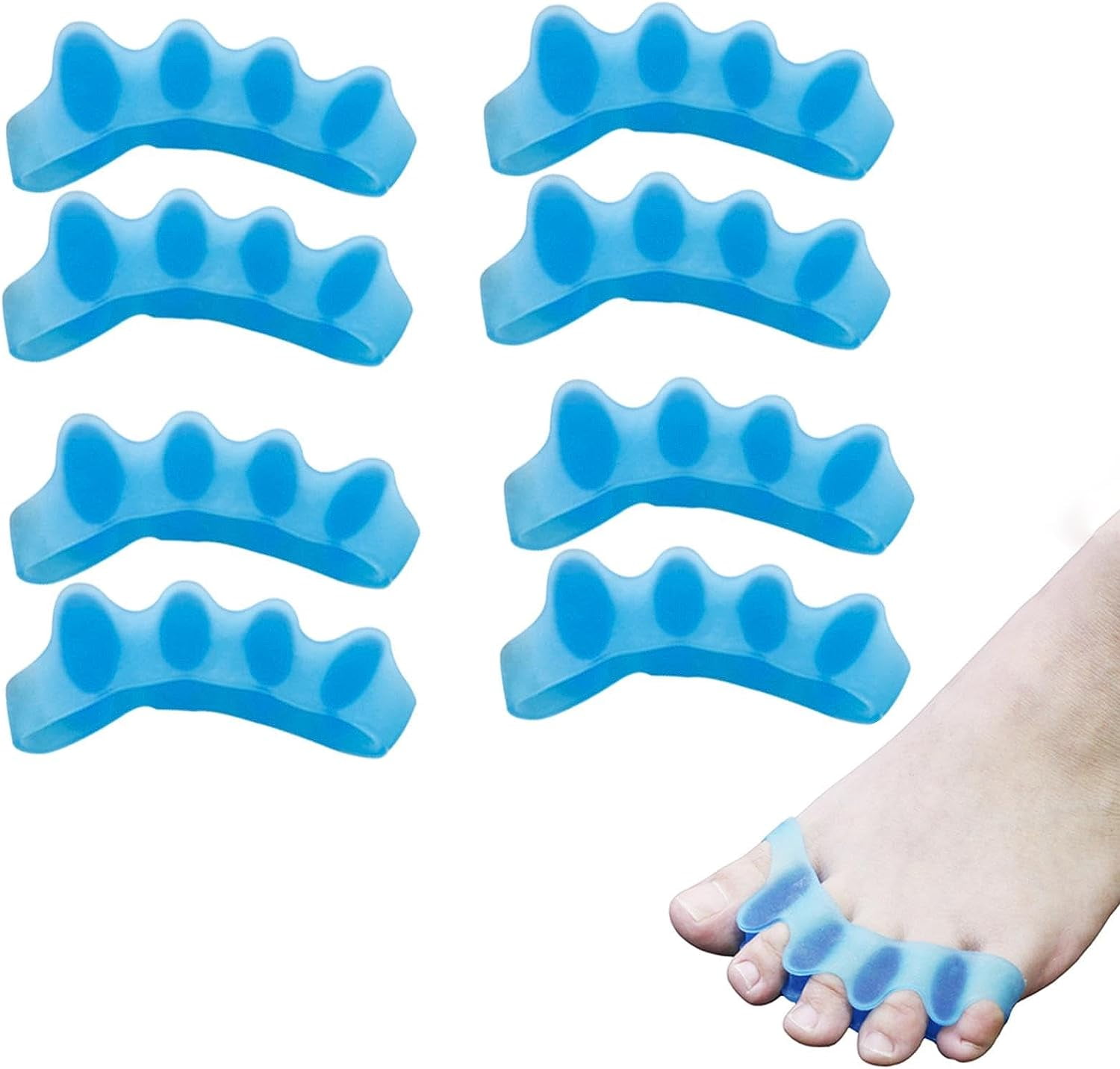 Toe Separator 4 Pair Gel Toe Separatorsstretchers Spacers Toe Stretchertoe Separator For 