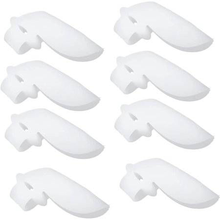 Toe Separator 4 Pairs Separator Curly Gel Silicone Gel Thumb Protector Hallux Valgus Metatarsalgia Pad Protector Valgus Tool Silicone Hammer Brace Big Toe Straightener