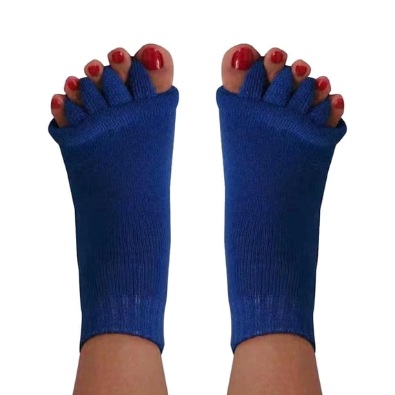 Toe Separator Alignment Socks, Soft Washable Knit Foot Relaxation Socks, OneSizeFitsMost for Home Yoga Use