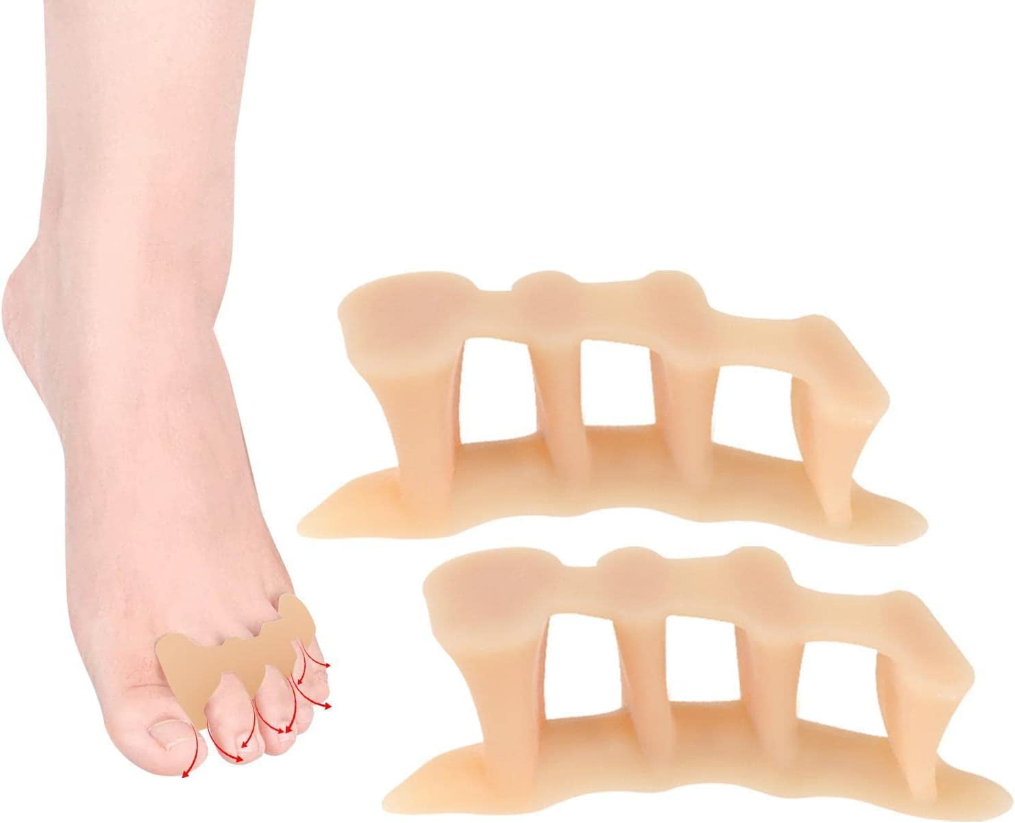 Toe Separator Hammer Toe Straightener and Corrector Soft Toe