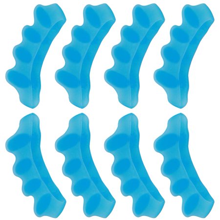 Toe Separator, Medial & Lateral Silicone Straightener, Adjuster Improved Posture Toe Separator, Foot Treatment for Foot Alignment Knock Knee Pain(blue, One size)