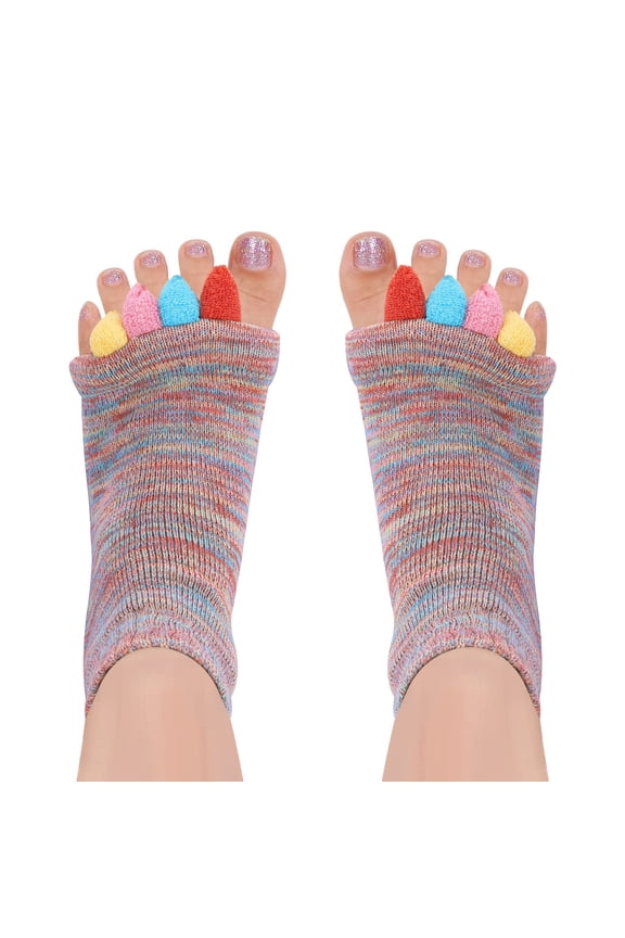 Toe Separator Socks for Men Women Comfy Foot Alignment Sock Massage Cotton Bunion Socks Yoga Sports GYM