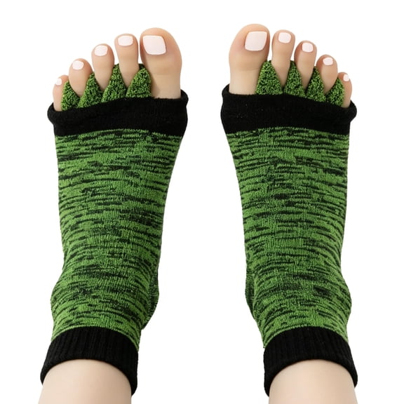 Toe Separator Socks for Women and Men, Bunion Toe Spacer Socks with Toe Spreaders for Yoga, Foot Alignment Support, Stretching and Daily Comfort