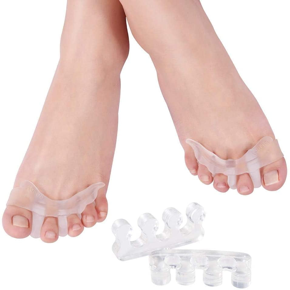 Toe Separators, 1 Pair Gel Toe Spreader and 1 Pair Gel Toe Stretcher
