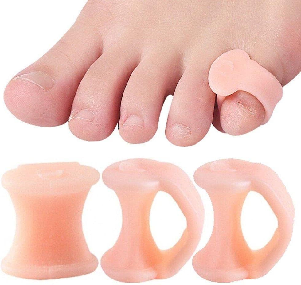 Toe Separators 2 Pairs Elastic Little Toe Straightener Soft Hammer Toe Straightener Pinky Toe