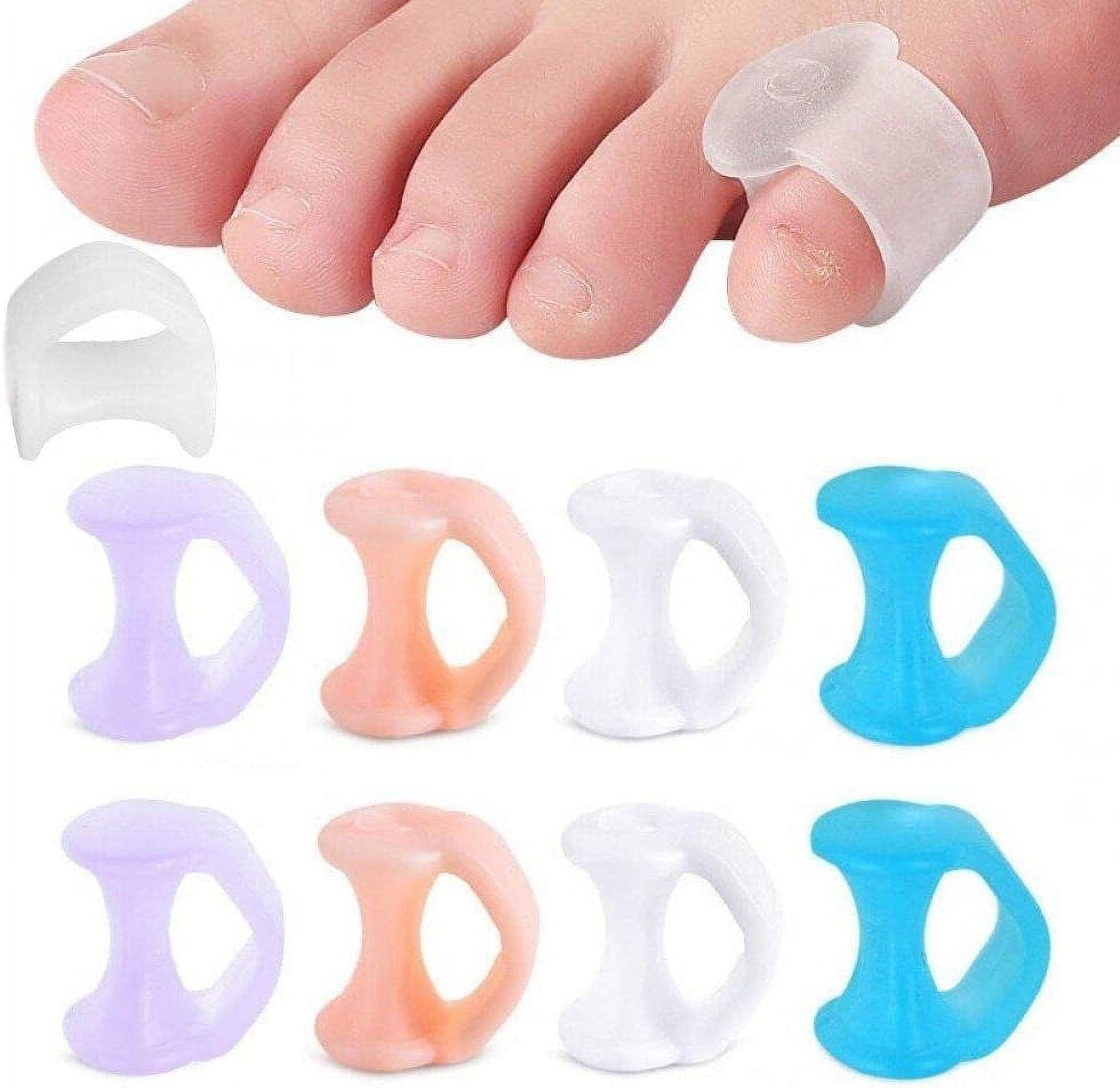 Toe Separators 5 Pairs Elastic Little Toe Straightener Soft Hammer Toe Straightener Pinky Toe