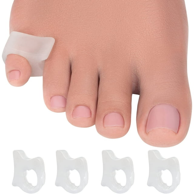 Toe Separators Hammer Toe Straightener 4Pack Pinky Toe Toe Spacers