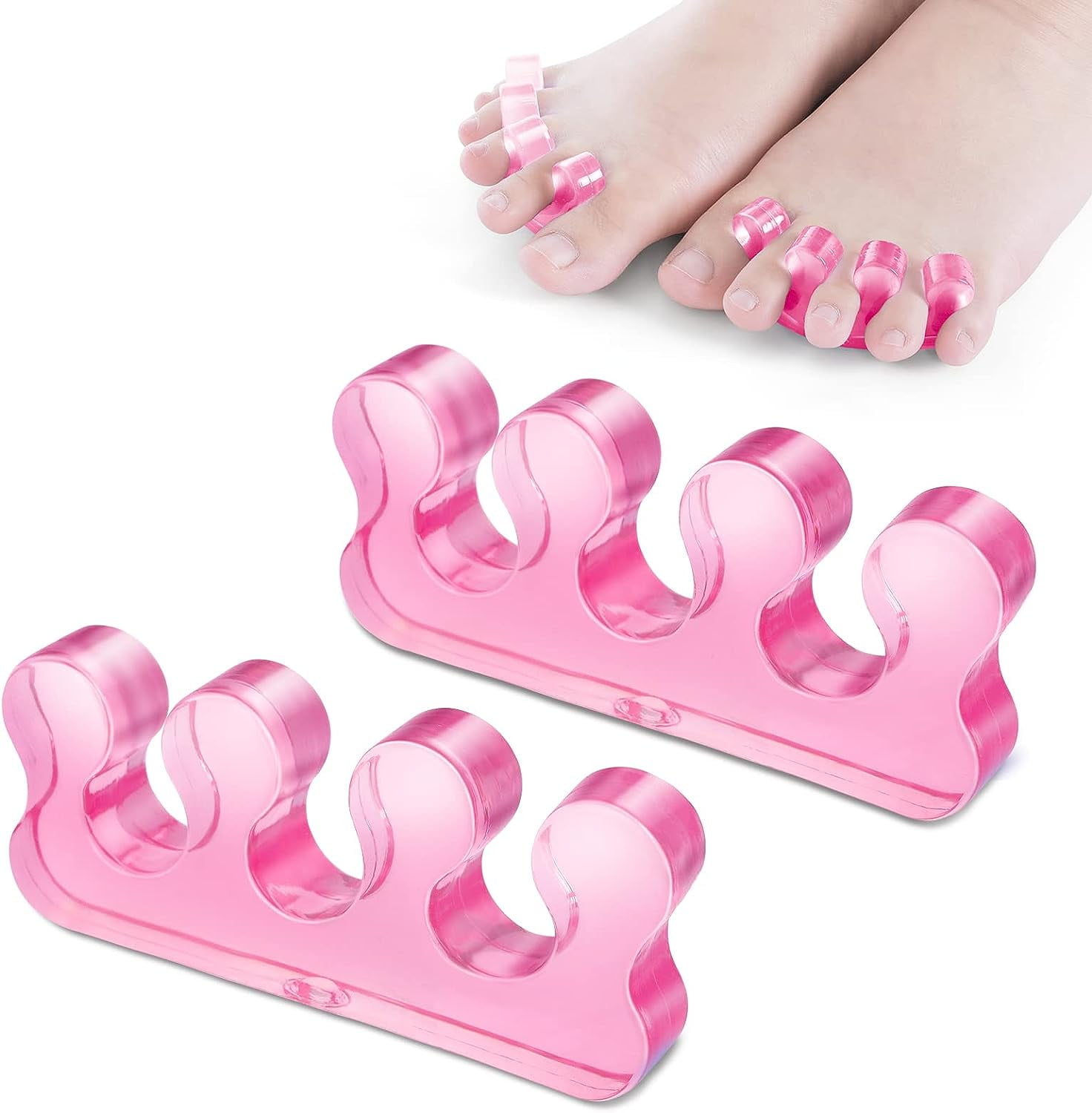 Toe Separators for Nail Polish, Silicone Toe Separator, Straighteners