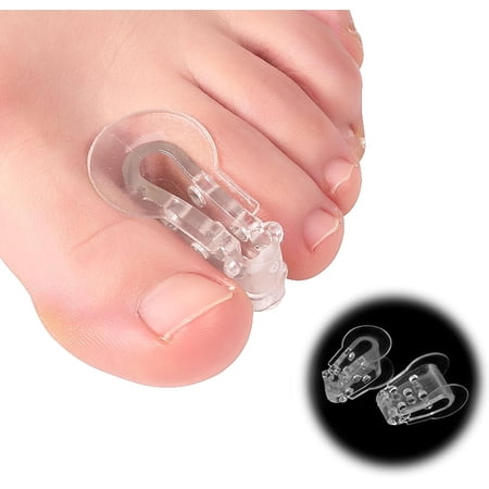 Toe Separators for Overlapping Toes, 2 Pack Soft Silicone Hammer Toe Straighteners Correct Bent Toes Big Toe Spacers Separators Pain Relief for Men and Women