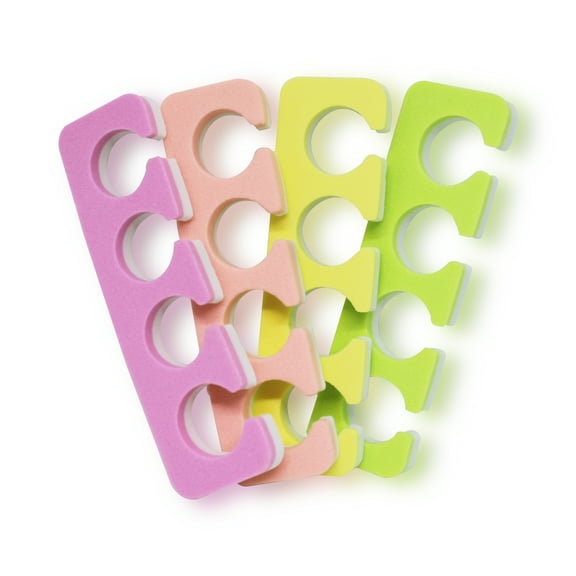 Toe Separators Set - Premium Pedicure Tool Kit 24 PCS Super Soft & Durable Two Tone ZMOI