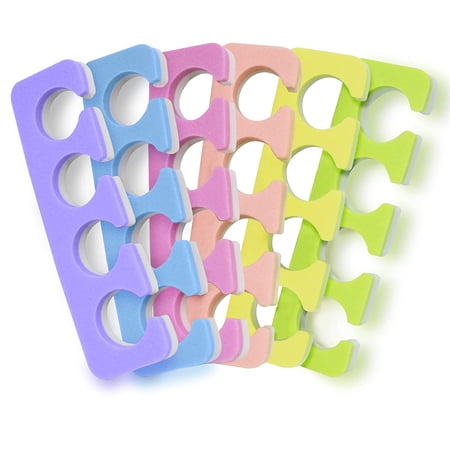 Toe Separators Set - Premium Pedicure Tool Kit 24 Pieces Super Soft & Durable Two Tone