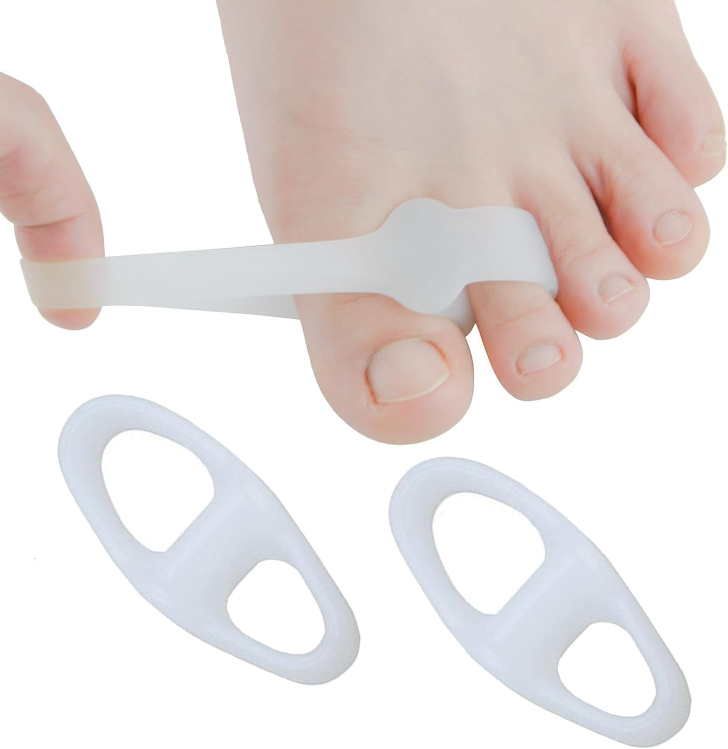 Toe Separators Silicone Toe Straighteners for Curled Toes Reusable