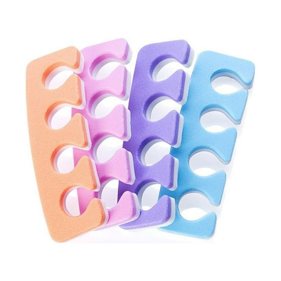 Toe Separators - Soft Two Tone Toe Spacers - Great Toe Cushions - Apply Nail Polish During Pedicure & Other Uses - - 12 Pack