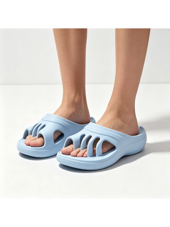 Toe Separators for Women, Comfortable EVA Toe Separation Slippers with Arch and Heel Support Summer Outdoor Sport Sandals Cushioned
