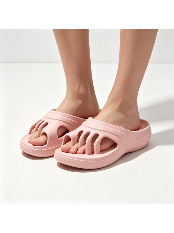 Toe Separators for Women, Comfortable EVA Toe Separation Slippers with Arch and Heel Support Summer Outdoor Sport Sandals Cushioned