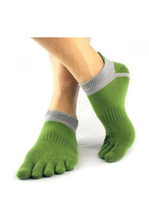Toe Socks Ankle Low Cut Socks Cotton Socks Breathable 5 Finger Running Socks for Men