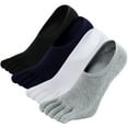 thumbnail image 1 of Toe Socks for Running,Toe Seperator Socks,5Finger Hidden Cotton Low Cut Sock Men, 1 of 7