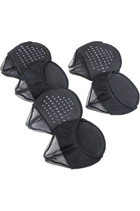 Toe Socks for Women 3 Pairs No Show Half Socks with Padding Non Slip Toe Toppers with Cushion Padding