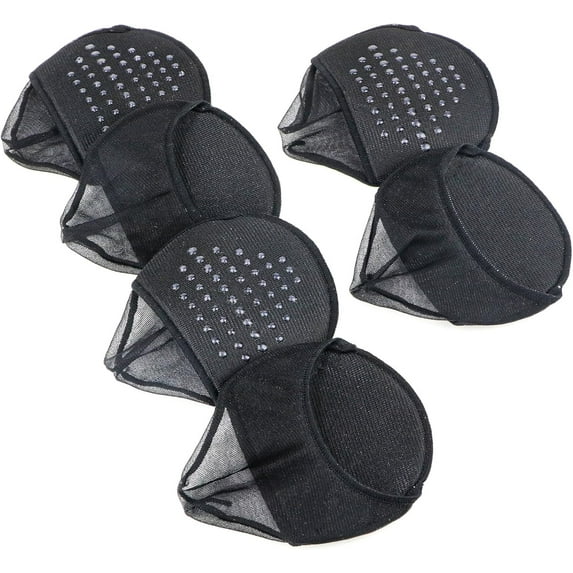 Toe Socks for Women 3 Pairs No Show Half Socks with Padding Non Slip Toe Toppers with Cushion Padding