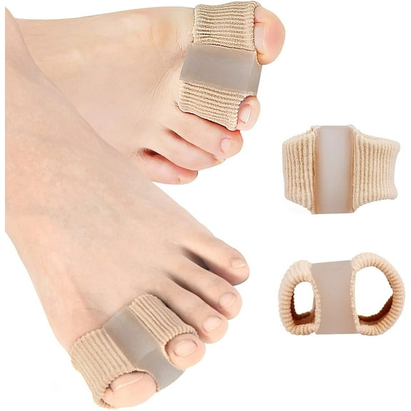 Toe Spacers with 2 Loops, 1 Pair Gel Toe Separators Bunion Corrector for Women and Men, Toe Protectors for Hallux Valgus Overlapping Harmmer Toes, Blisters Calluses, Toe Pain Relief(Large)