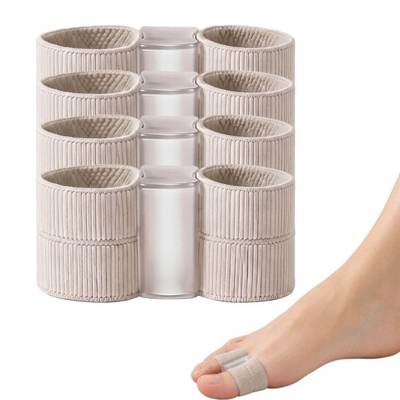 Toe Spacers for Feet, Gel Toe Separators, Big Toe Splint, Breathable Toe Alignment Wrap (4 PCS)