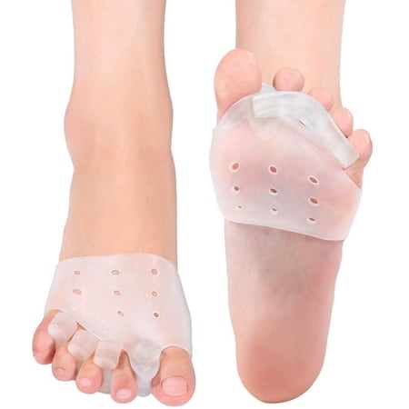 Toe Spreader Silicone Toe Separator Hallux valgus Splint Ball of Foot Protection Toe Spreader Toe with Metatarsal Pads Forefoot Cushion