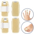 thumbnail image 1 of Toe Straightener,Happon 4 Pcs Toe Splints,Toe Brace for Broken Toe straighteners for Hammer Toe Straightener Fixation Corrector Strap for Bent Toe,Hammer Toe,Crooked Toe,Claw Toe(Beige), 1 of 7