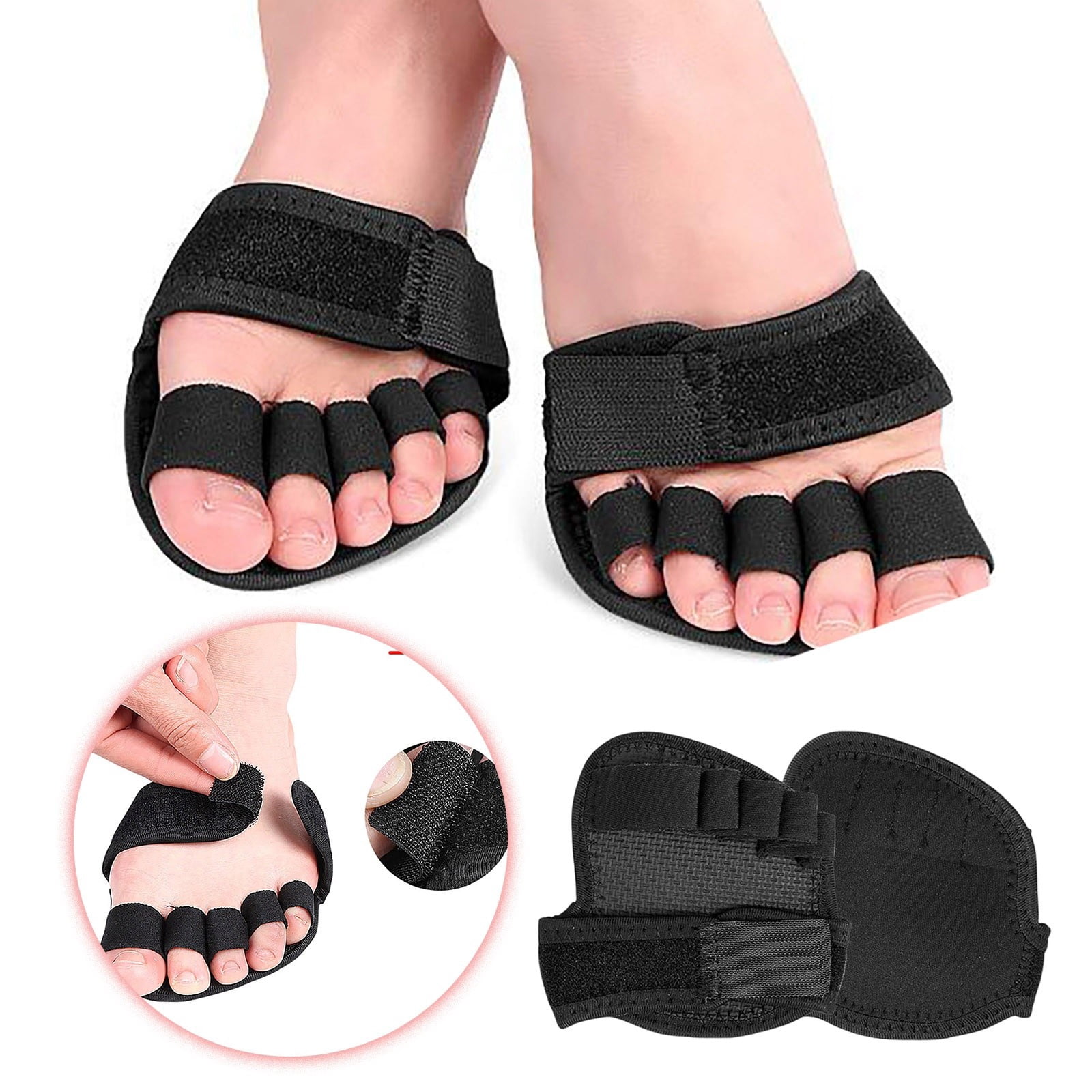 Craft Seperator Toe Straightener Splint Pads Five Finger Half Toe Socks for Yoga ...