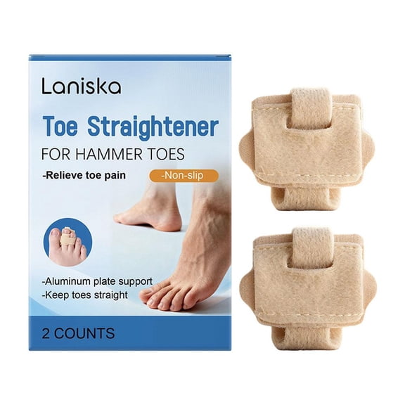Toe Straightener for Overlapping Toes Bunion Corrector Pain Relief Foot Alignment Tool for Work Walking 2 Pack