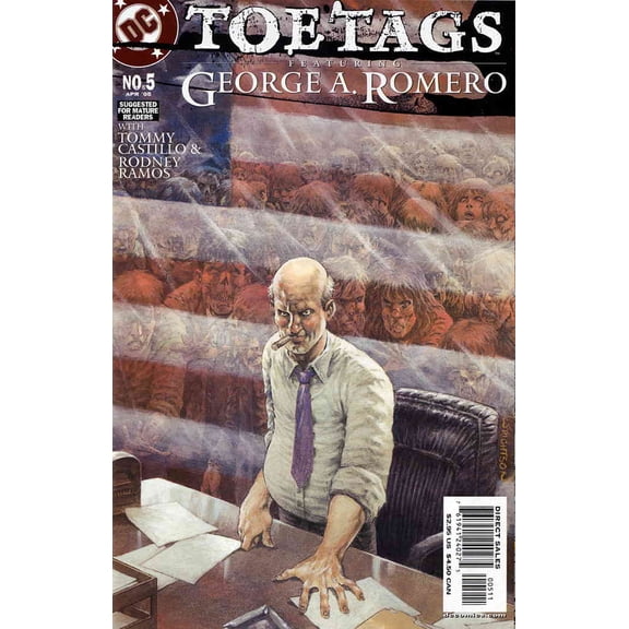 Toe Tags Featuring George Romero #5 VF ; DC Comic Book