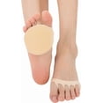 thumbnail image 1 of Toe Topper Liner Socks Sponge Cushion No Show Women's Toeless Half Socks for High Heels Sandals Sling back, 1 of 6