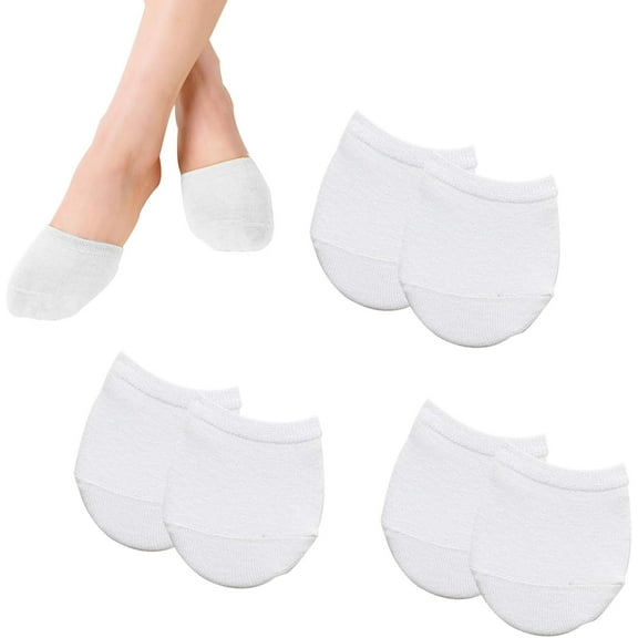 Toe Topper Socks, Liner Socks Breathable, Colorful Half Socks for Women, 3 Pairs