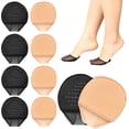 thumbnail image 1 of Toe Topper Socks for Women, 10 Pairs Half Socks with Padding Cushion, Shoe Toe Protector with Grip, Reusable Toe Covers for Women Girls, Non-Slip No Show Toe Socks for High Heels, 1 of 6
