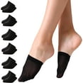 thumbnail image 1 of Toe Topper Socks Women 6 Pairs, No Show Liner Half Socks for Heels, Non-Skid Bottom Mule Socks, 1 of 6