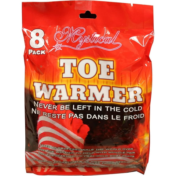 Toe Warmers Adhesive on Socks Warm Heat Packets | (2 Packs) | Bag of 8 | Keep Your Toes Hot | Safe Natural Air Activated Heated Packets - Hours of Heat -Single Use & Disposable by Mystical Fire