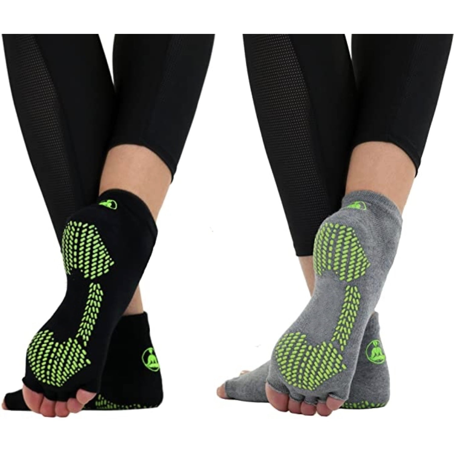 Toeless Non Slip Yoga Socks for Grip Half Toe Socks for Pilates or Yoga